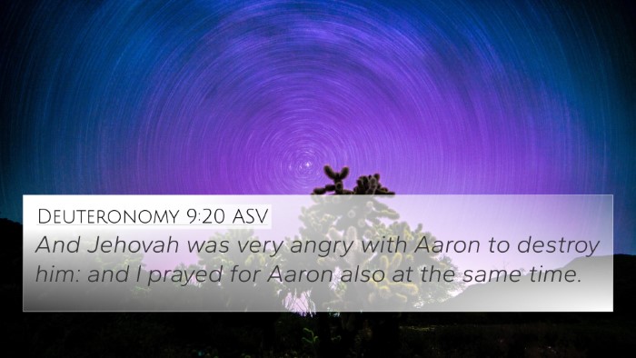 Deuteronomy 9:20 ASV Bible Verse Image