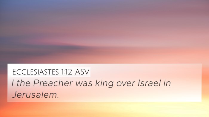 Ecclesiastes 1:12 ASV Bible Verse Image