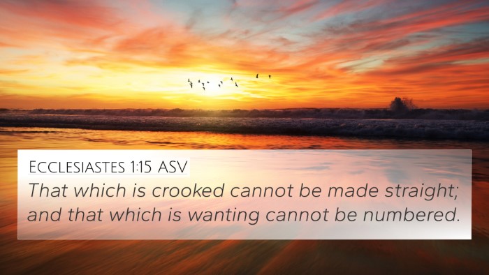 Ecclesiastes 1:15 ASV Bible Verse Image