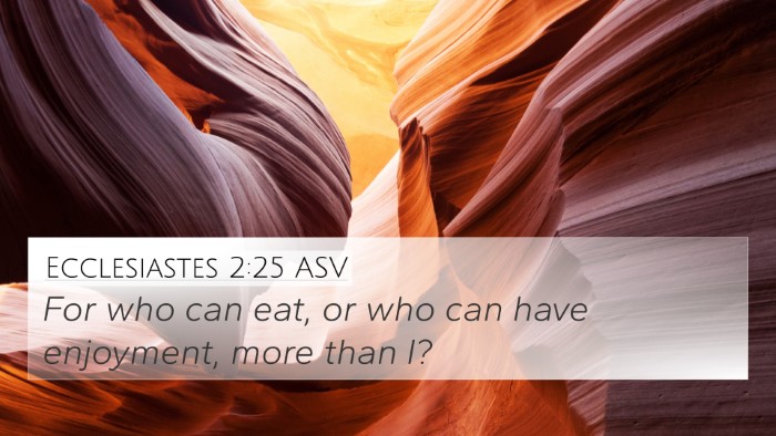 Ecclesiastes 2:25 ASV 4K Wallpaper - For who can eat, or who can have enjoyment, more - 4K Wallpaper Bible Verse