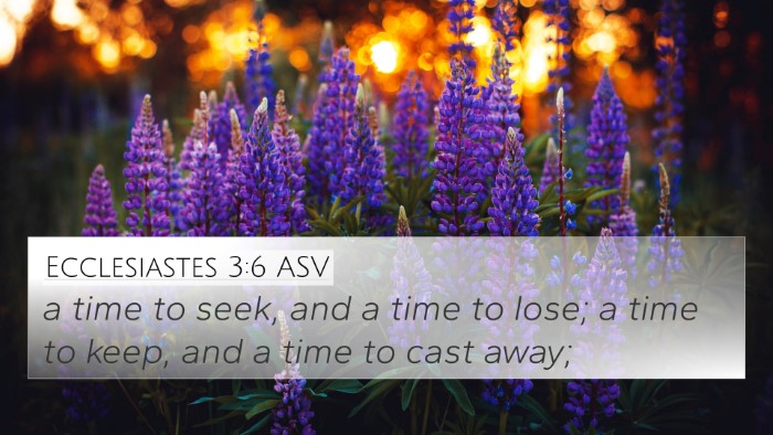 Ecclesiastes 3:6 ASV 4K Wallpaper - a time to seek, and a time to lose; a time to - 4K Wallpaper Bible Verse