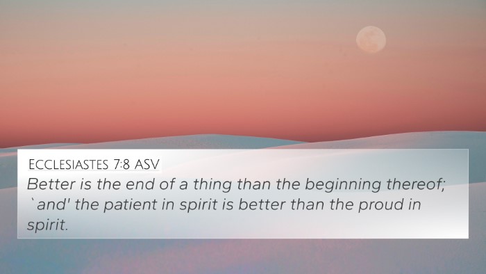 Ecclesiastes 7:8 ASV Bible Verse Image