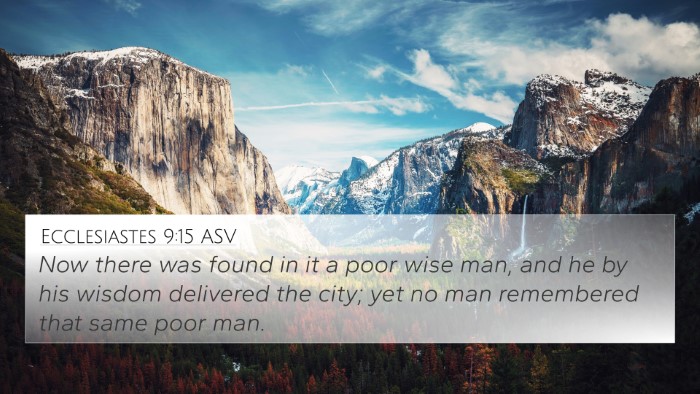 Ecclesiastes 9:15 ASV Bible Verse Image