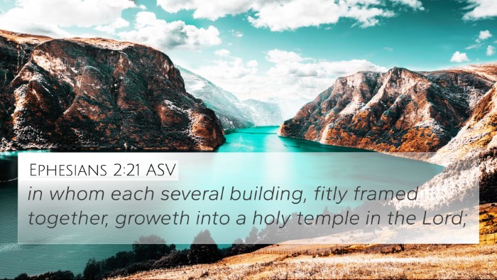 Ephesians 2:21 ASV Bible Verse Image