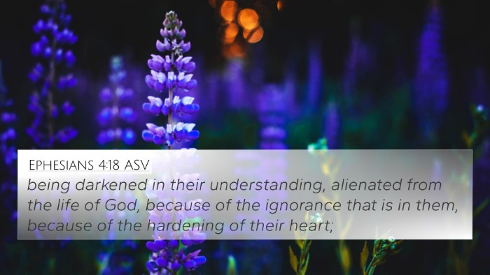 Ephesians 4:18 ASV Bible Verse Image