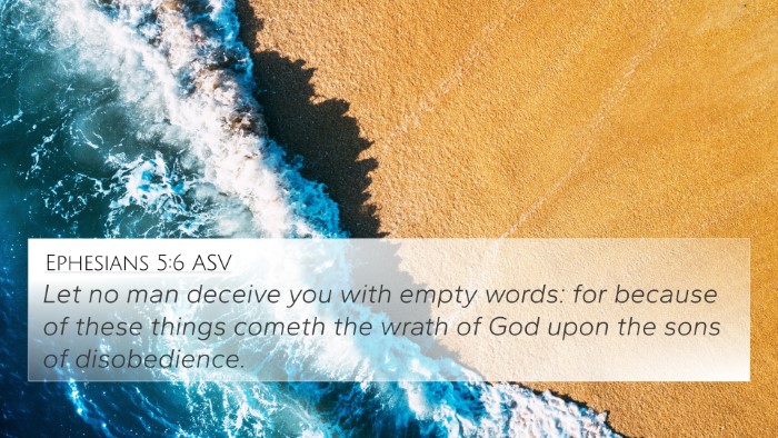 Ephesians 5:6 ASV Bible Verse Image