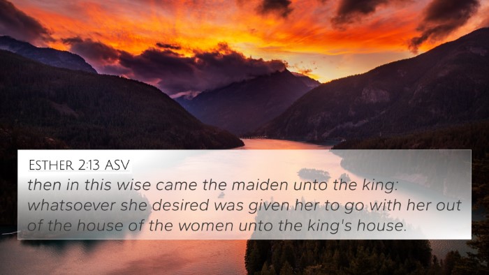 Esther 2:13 ASV 4K Wallpaper - then in this wise came the maiden unto the king: - 4K Wallpaper Bible Verse