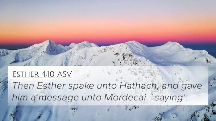Esther 4:10 ASV 4K Wallpaper - Then Esther spake unto Hathach, and gave him a - 4K Wallpaper Bible Verse