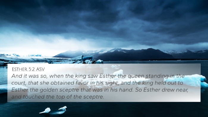 Esther 5:2 ASV Bible Verse Image