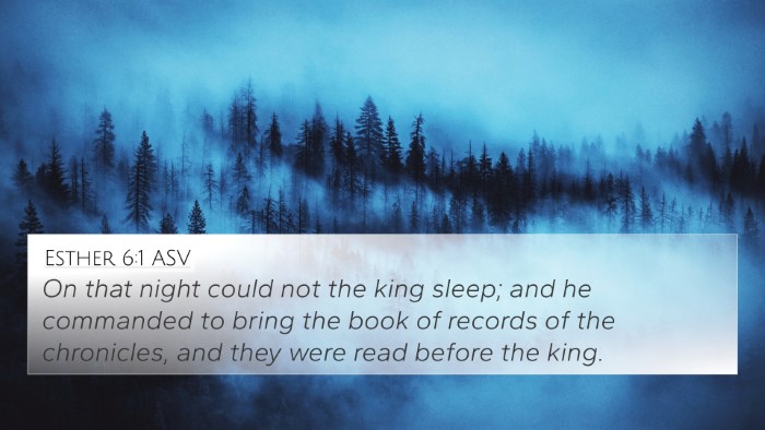 Esther 6:1 ASV Bible Verse Image