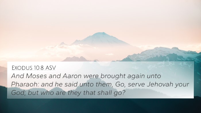 Exodus 10:8 ASV Bible Verse Image