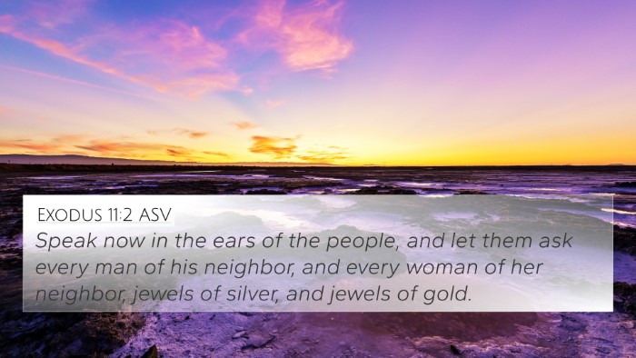 Exodus 11:2 ASV 4K Wallpaper - Speak now in the ears of the people, and let them - 4K Wallpaper Bible Verse