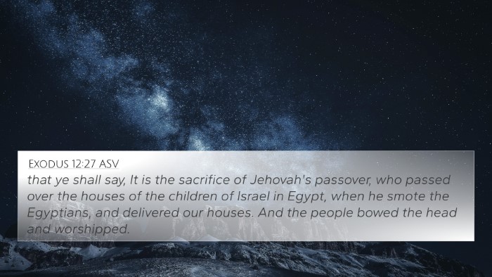 Exodus 12:27 ASV Bible Verse Image
