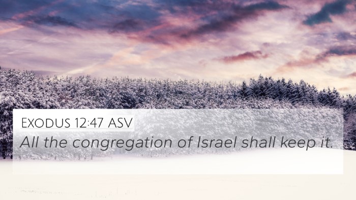 Exodus 12:47 ASV 4K Wallpaper - All the congregation of Israel shall keep - 4K Wallpaper Bible Verse