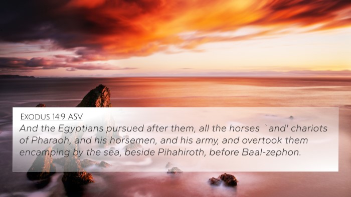 Exodus 14:9 ASV Bible Verse Image