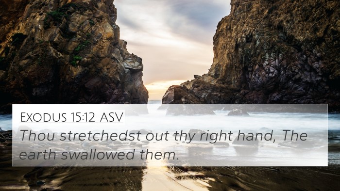 Exodus 15:12 ASV Bible Verse Image