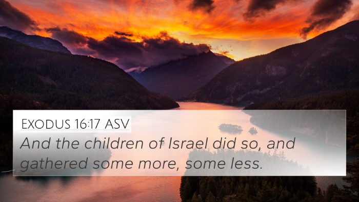 Exodus 16:17 ASV 4K Wallpaper - And the children of Israel did so, and gathered - 4K Wallpaper Bible Verse