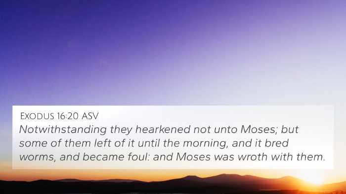 Exodus 16:20 ASV Bible Verse Image