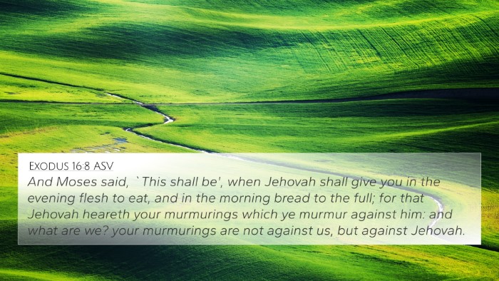 Exodus 16:8 ASV Bible Verse Image