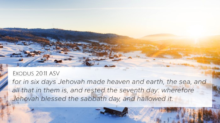 Exodus 20:11 ASV Bible Verse Image