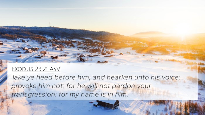 Exodus 23:21 ASV Bible Verse Image