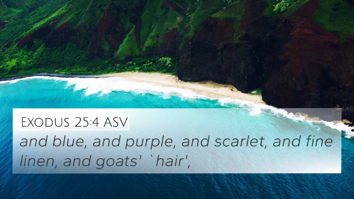 Exodus 25:4 ASV Bible Verse Image