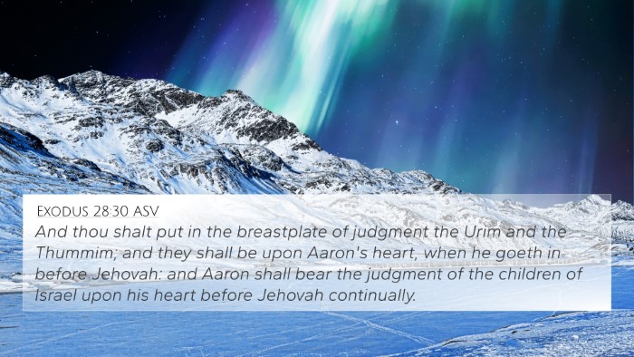 Exodus 28:30 ASV Bible Verse Image