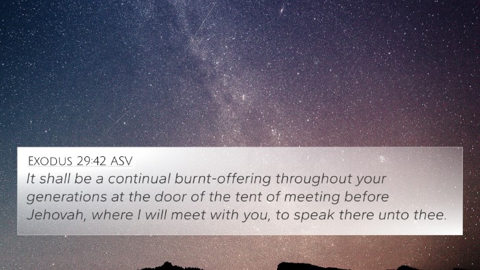 Exodus 29:42 ASV Bible Verse Image