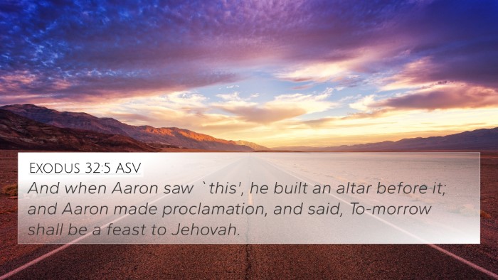 Exodus 32:5 ASV Bible Verse Image