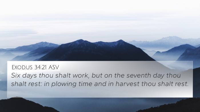 Exodus 34:21 ASV Bible Verse Image