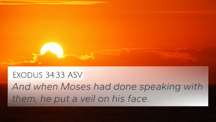 Exodus 34:33 ASV Bible Verse Image