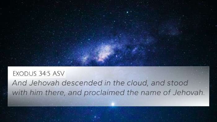 Exodus 34:5 ASV Bible Verse Image