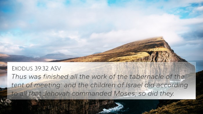 Exodus 39:32 ASV Bible Verse Image