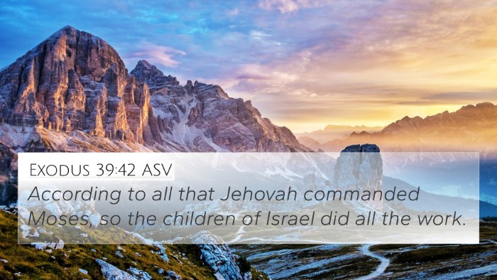 Exodus 39:42 ASV Bible Verse Image