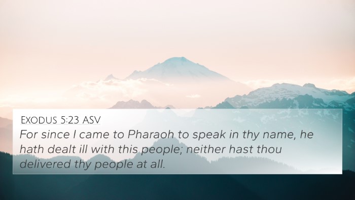 Exodus 5:23 ASV Bible Verse Image
