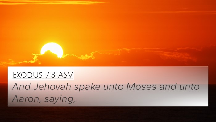 Exodus 7:8 ASV 4K Wallpaper - And Jehovah spake unto Moses and unto Aaron, - 4K Wallpaper Bible Verse