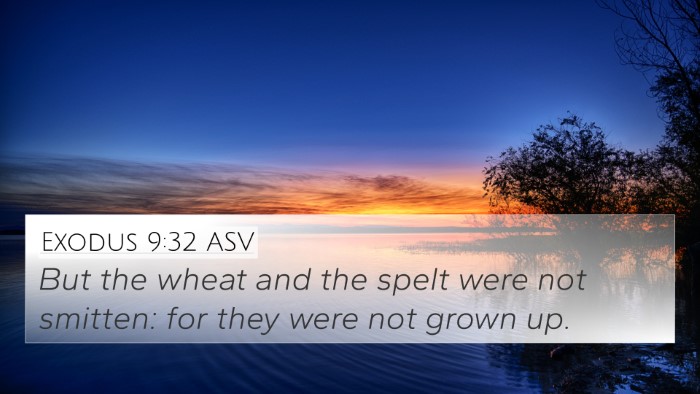 Exodus 9:32 ASV Bible Verse Image