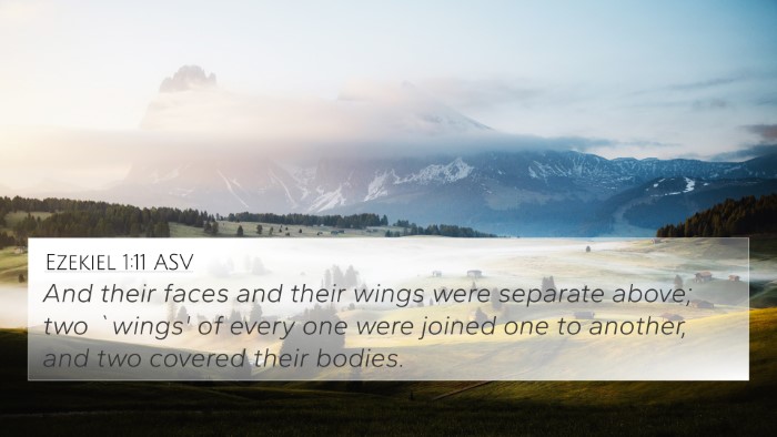 Ezekiel 1:11 ASV 4K Wallpaper - And their faces and their wings were separate - 4K Wallpaper Bible Verse