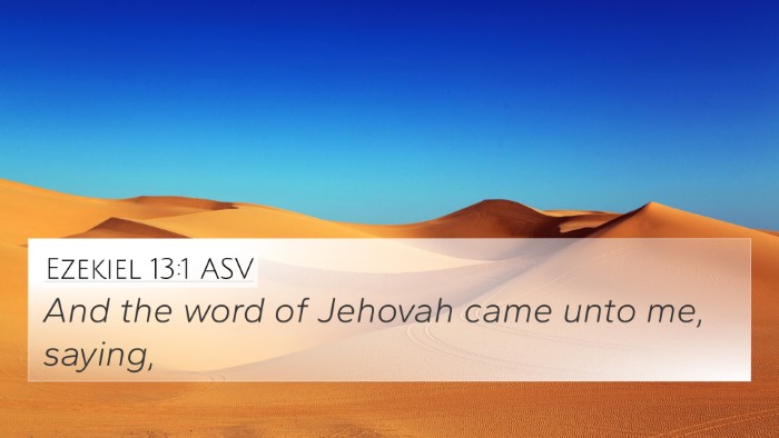 Ezekiel 13:1 ASV Bible Verse Image