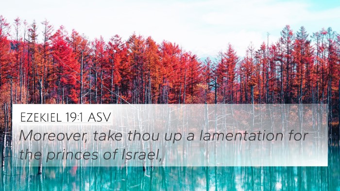 Ezekiel 19:1 ASV Bible Verse Image
