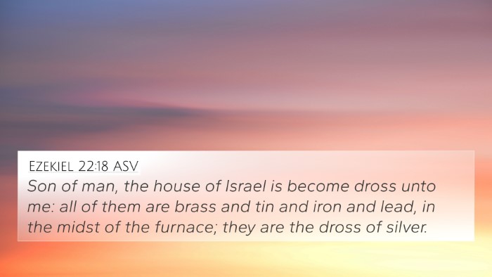 Ezekiel 22:18 ASV Bible Verse Image