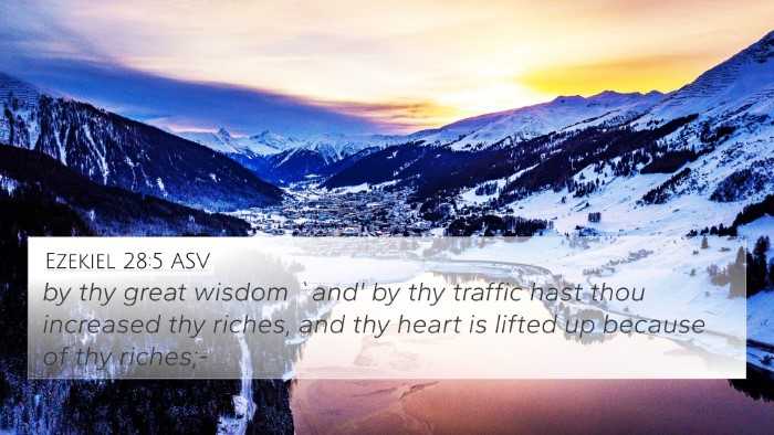 Ezekiel 28:5 ASV 4K Wallpaper - by thy great wisdom `and' by thy traffic hast - 4K Wallpaper Bible Verse