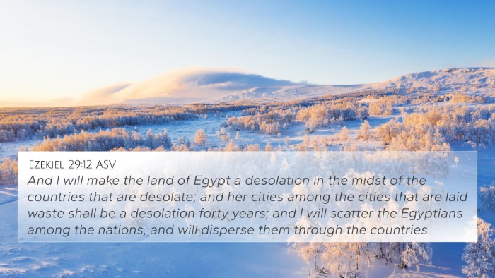 Ezekiel 29:12 ASV Bible Verse Image