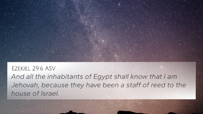 Ezekiel 29:6 ASV Bible Verse Image