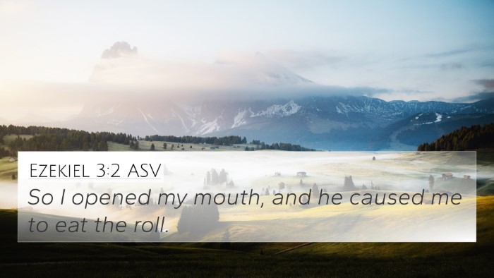 Ezekiel 3:2 ASV Bible Verse Image