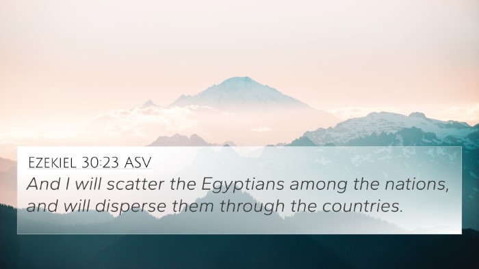 Ezekiel 30:23 ASV Bible Verse Image