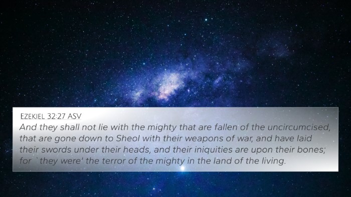 Ezekiel 32:27 ASV Bible Verse Image