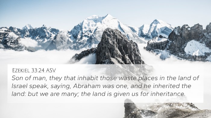 Ezekiel 33:24 ASV Bible Verse Image