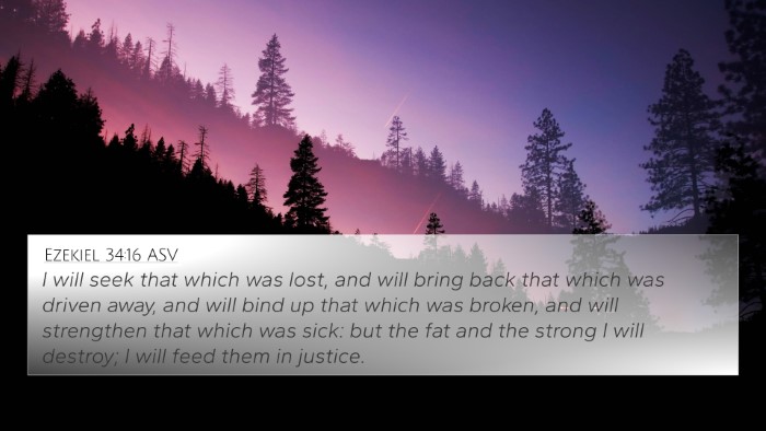 Ezekiel 34:16 ASV Bible Verse Image