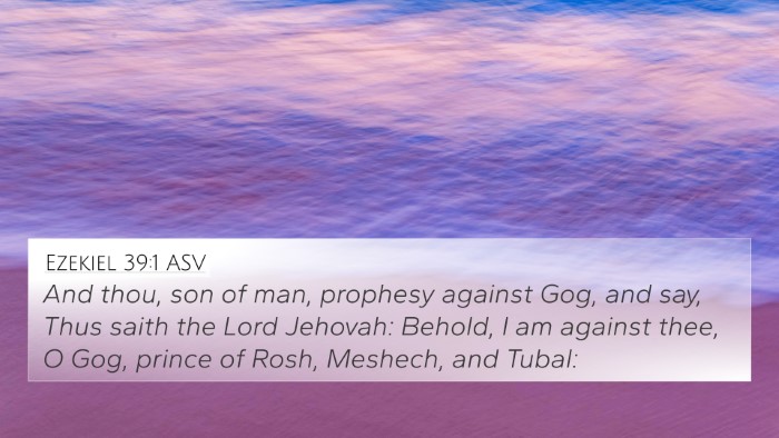 Ezekiel 39:1 ASV Bible Verse Image